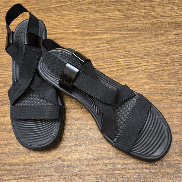 SKECHERS Cali Women's Ramblers Black Strappy Wedge Open Toe Sandals - Size 9M - Picture 3 of 16